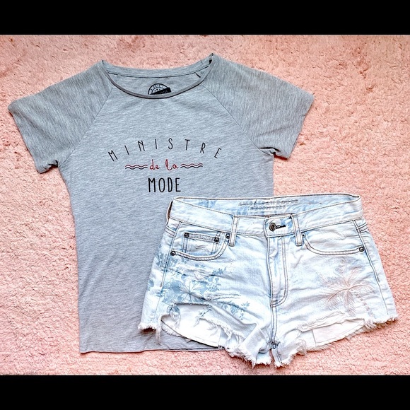 Cache Cache Tops - MINISTRE DE LA MODE GREY T-SHIRT